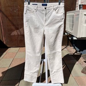 Talbot White Corduroy High-Rise Straight Left Size 10 Pants
